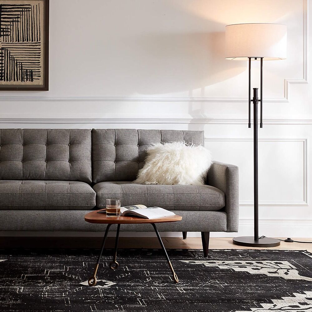 Button Tufted Petrie Midcentury Sofa