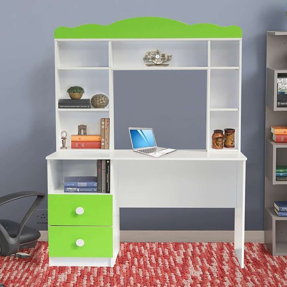 Friends Study Unit in White & Green Finish