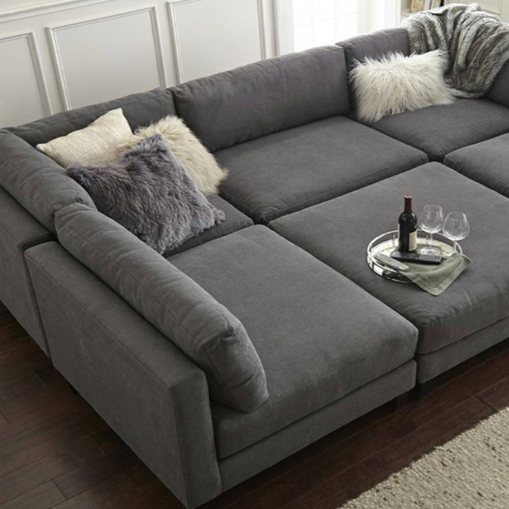 Modular Sectional Sofa With Ottoman