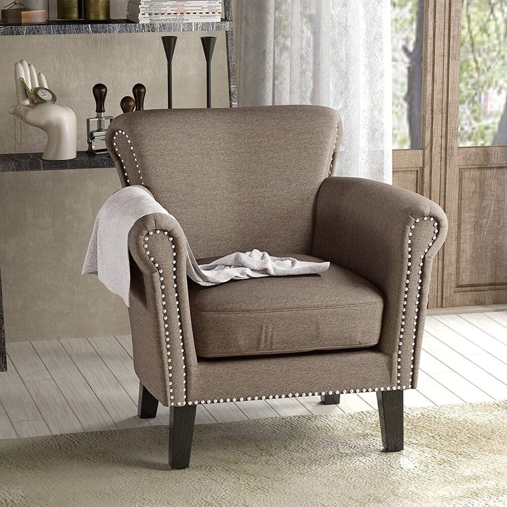 Nail-Head Trim Accent Arm Sofa Chair