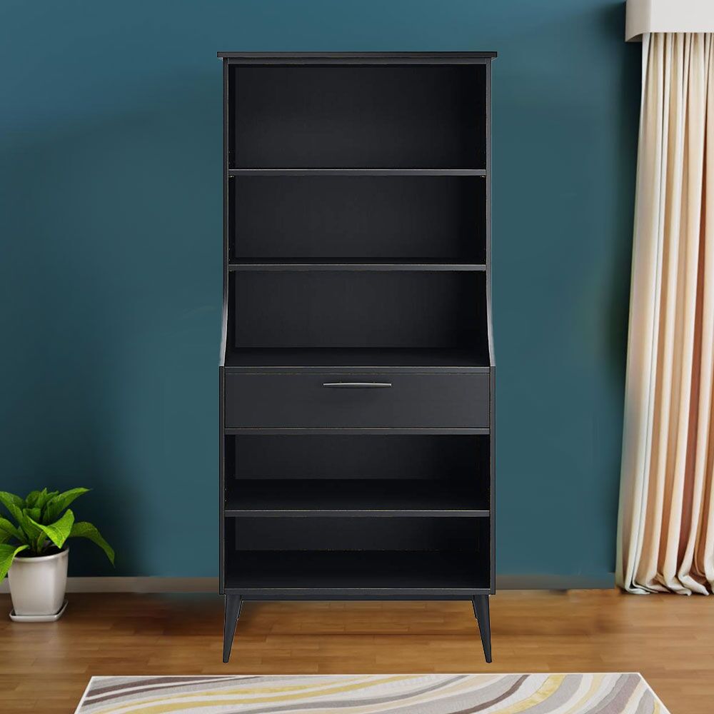 Olivier Black Bookcase by Fatima