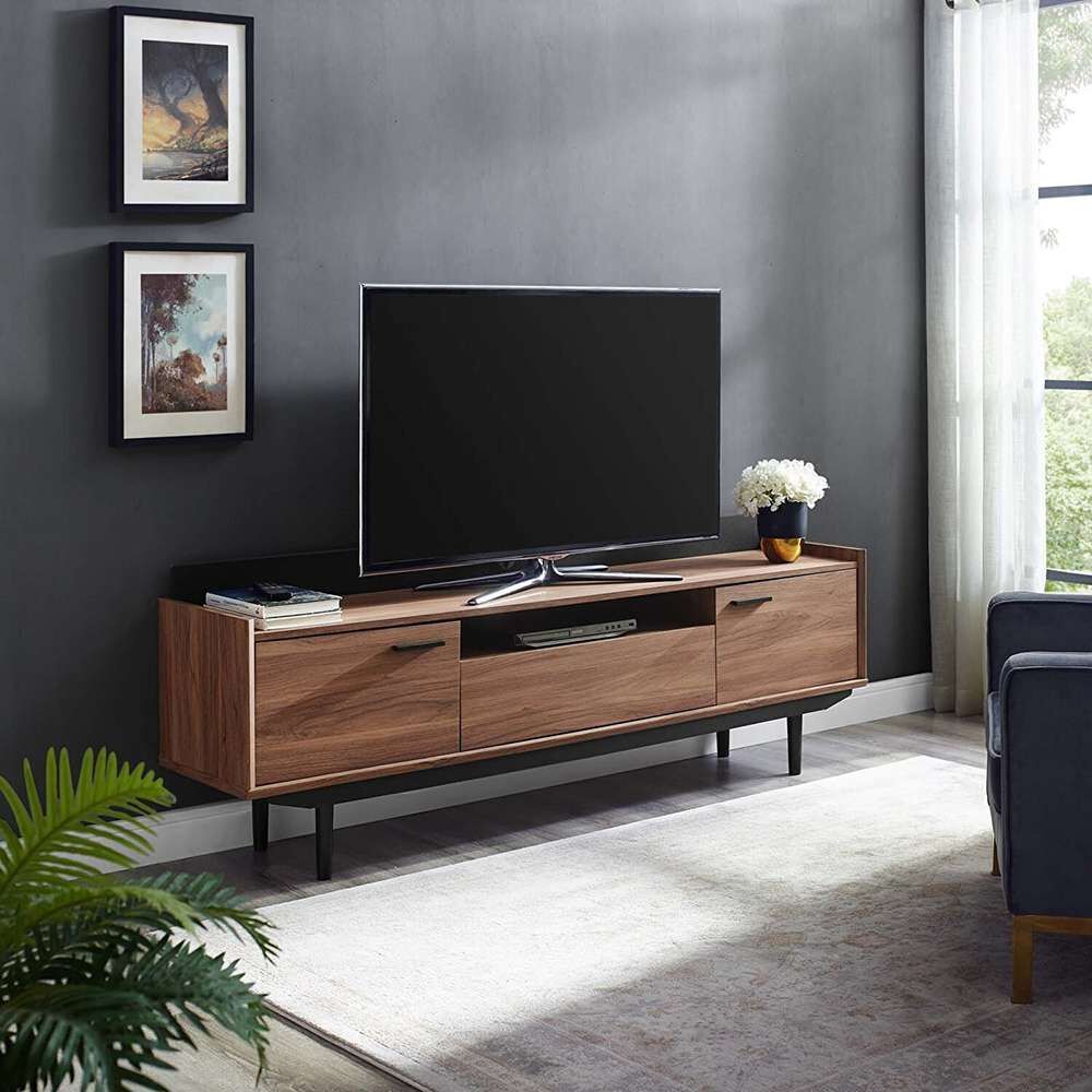 Tv stand in walnut black