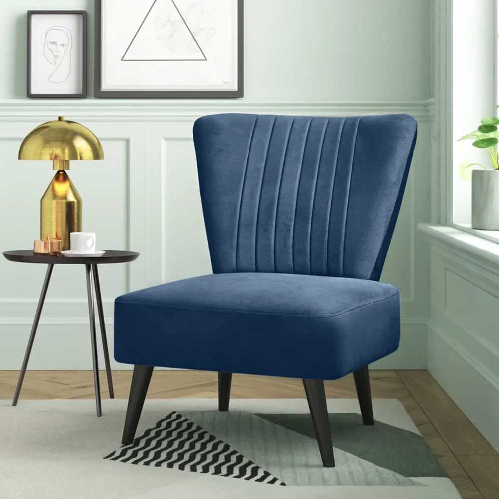 Velvet Upholstered Accent Chair