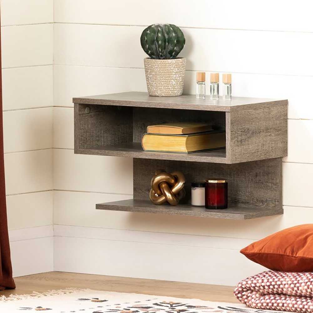 Wall Mounted Open Shelves Night Stand