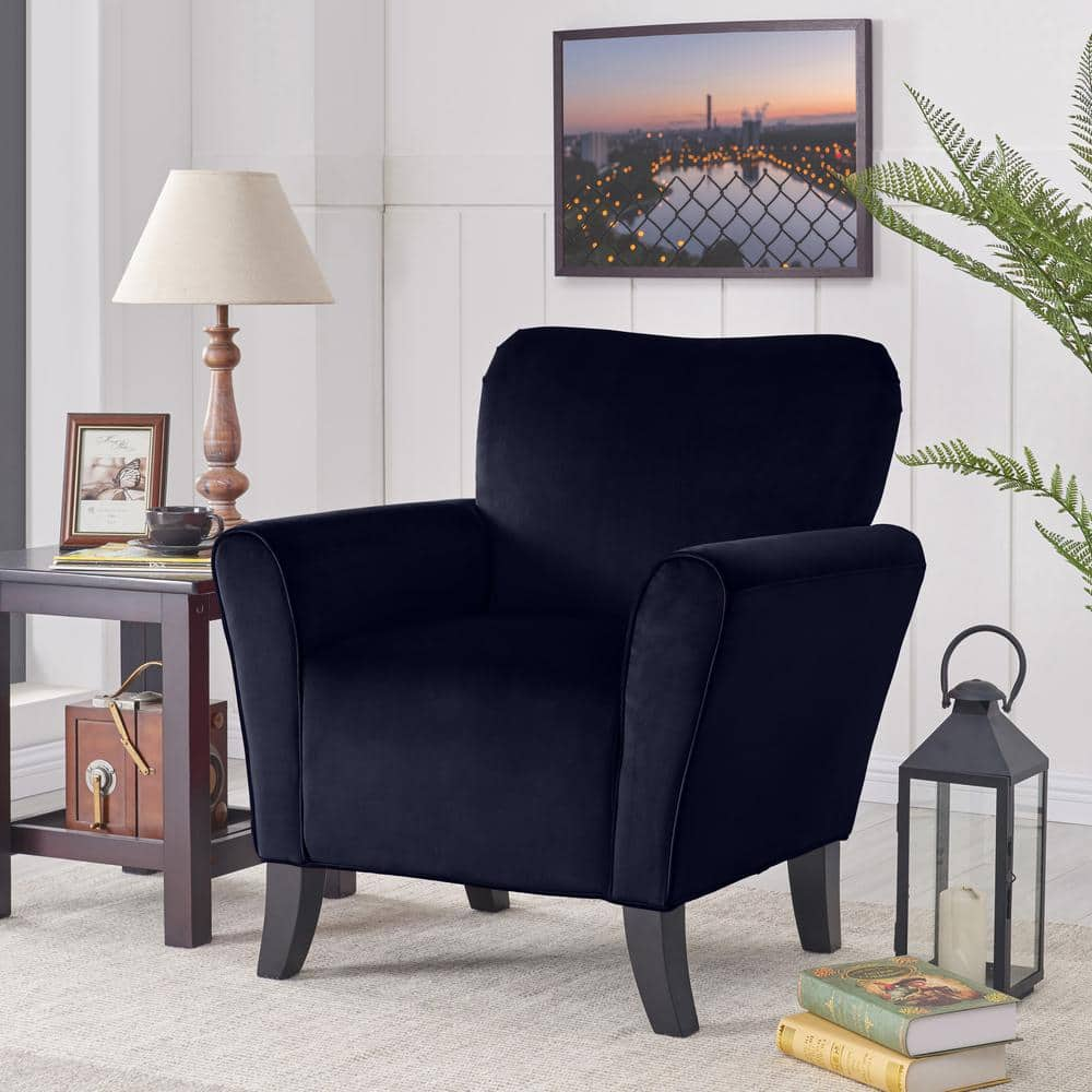 Harelbeke Navy Blue Velvet Arm Chair