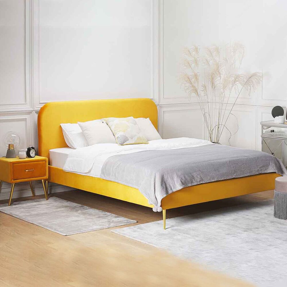 Velvet Upholstered Bed