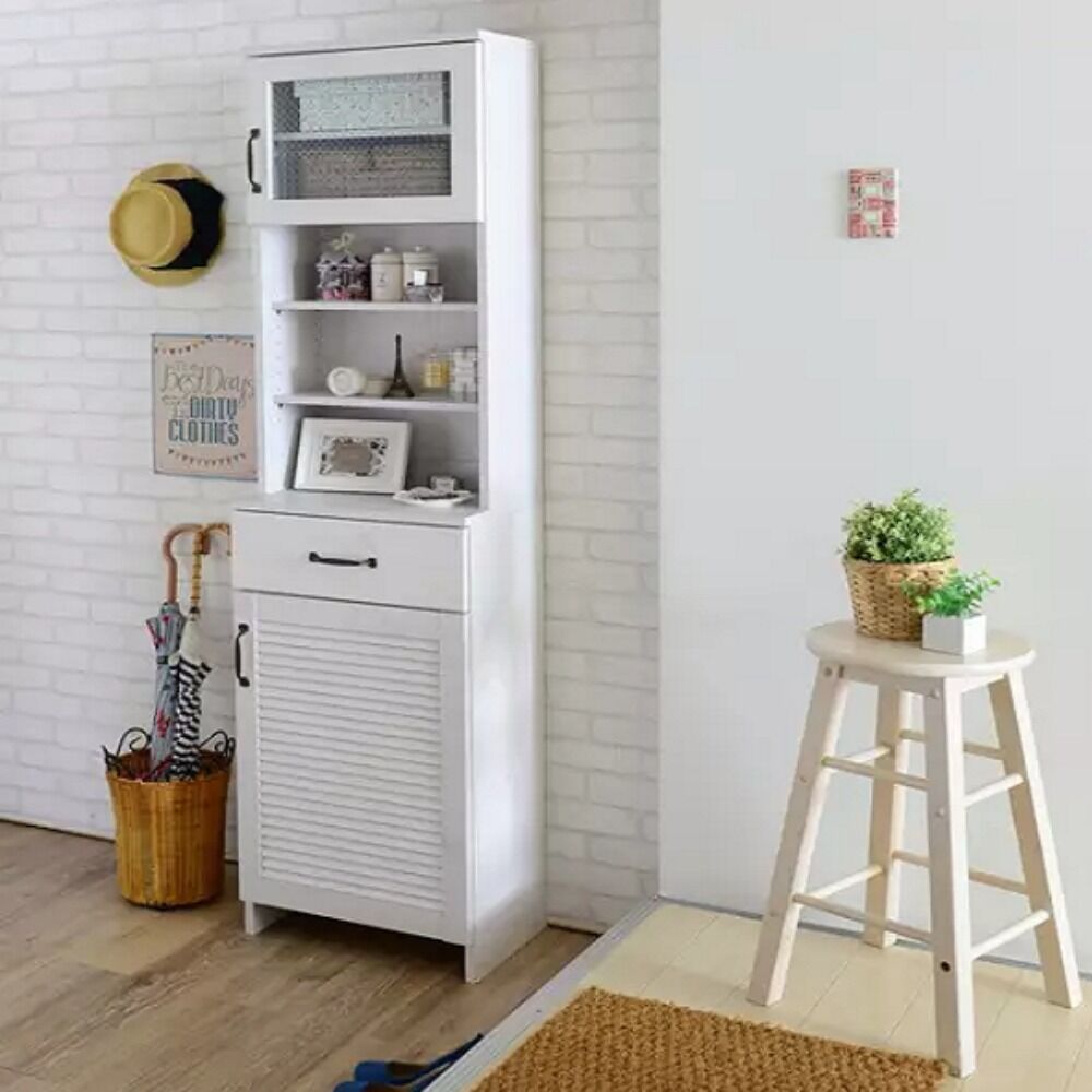 Vertical Multi Shelves Single Hall Cabinet