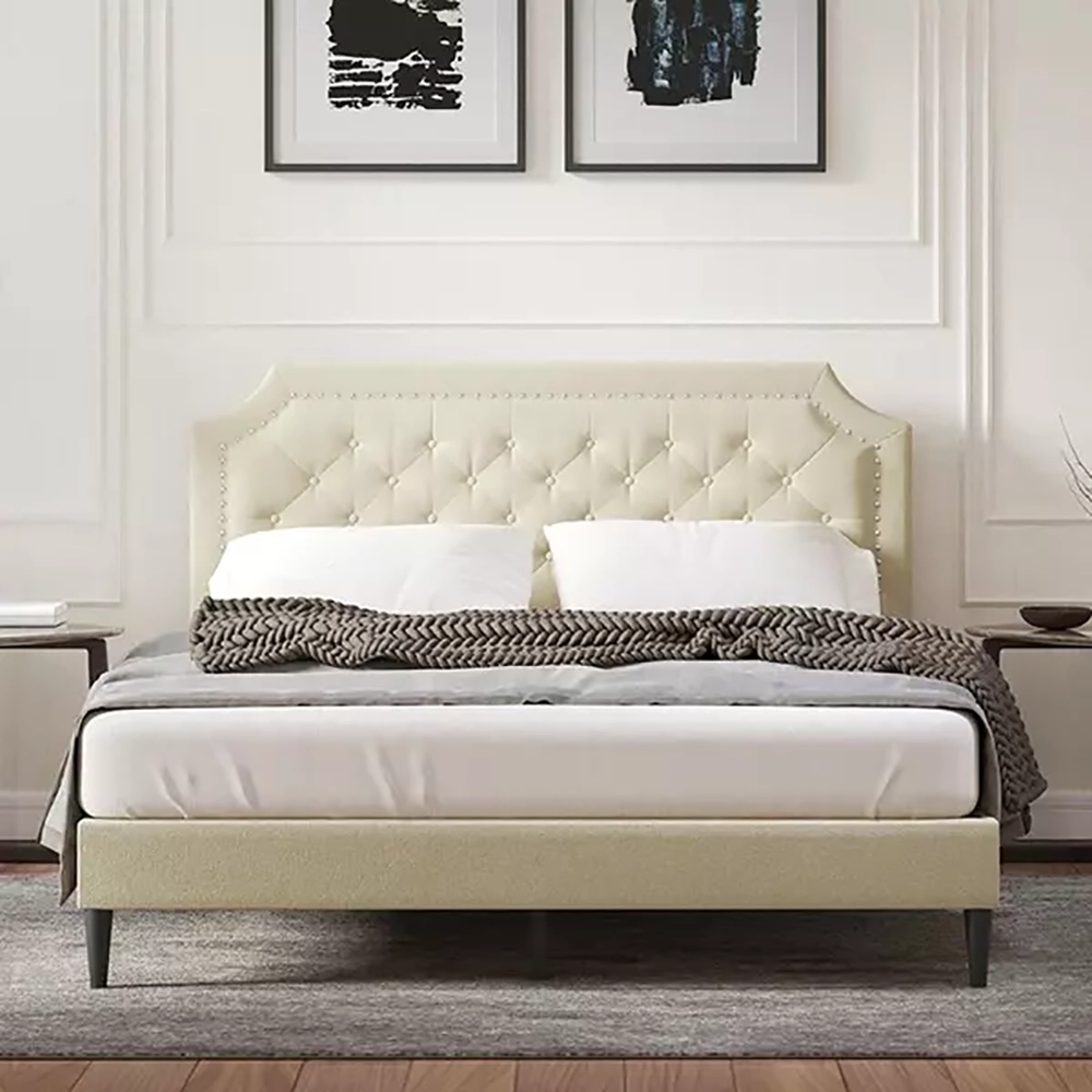 Buckhaven Tufted Upholstered Low Profile Platform Bed