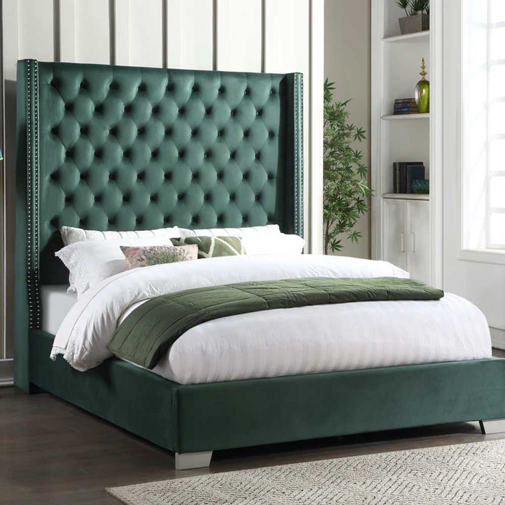 Diamond Tufting Wall Panel Bed