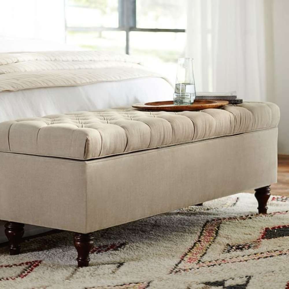 Lorraine Tufted Upholstered Storage Bench