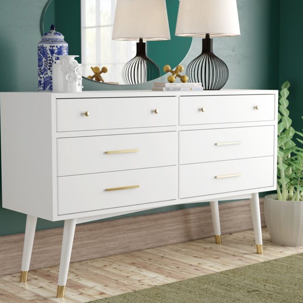 Lyla 6 Drawer Dresser in White